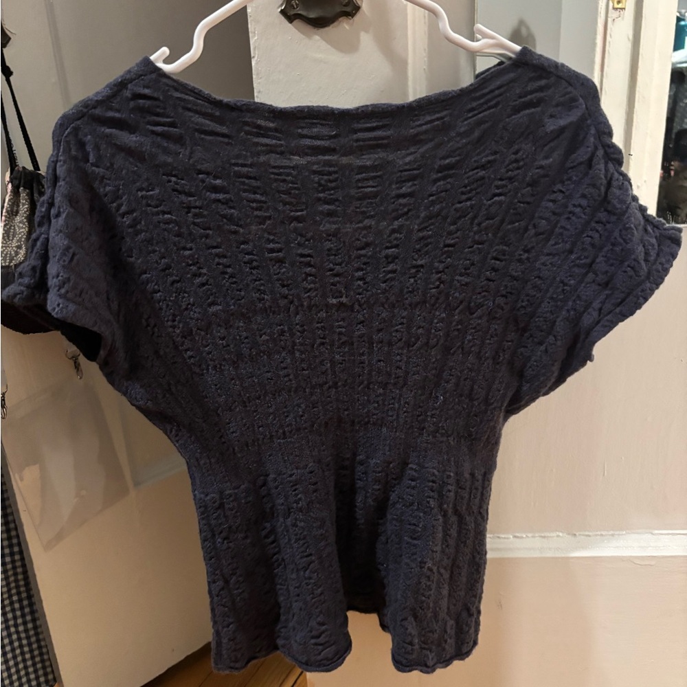 Missoni Short-Sleeve Knit Top - Purple